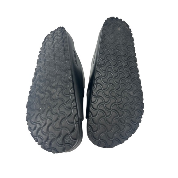 Birkenstock Rubber Black Sandals Adjustable Buckle Slides Comfort Size 43 - Picture 6 of 6